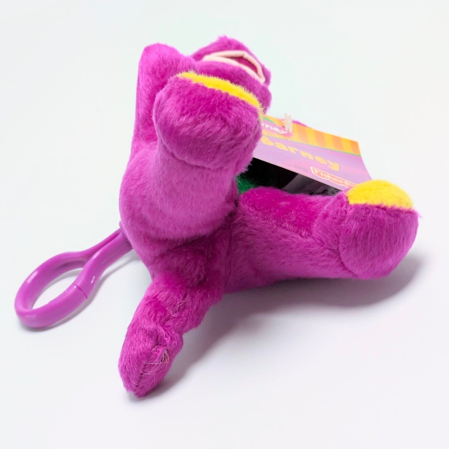 ☆ DEADSTOCK / VINTAGE 2003 ☆【 Barney & Friends ( バーニー&フレンズ ) 】『 Barney 』 ぬいぐるみキーホルダー / プラッシュキーホルダー / マスコット〚アメリカン雑貨 アメトイ〛
