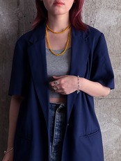 tay original／Beads necklace（yellow beads・short）
