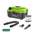 Greenworks 24V 350W 11.4L (3 Gallon) 乾湿両用掃除機 【仕様 1/2】