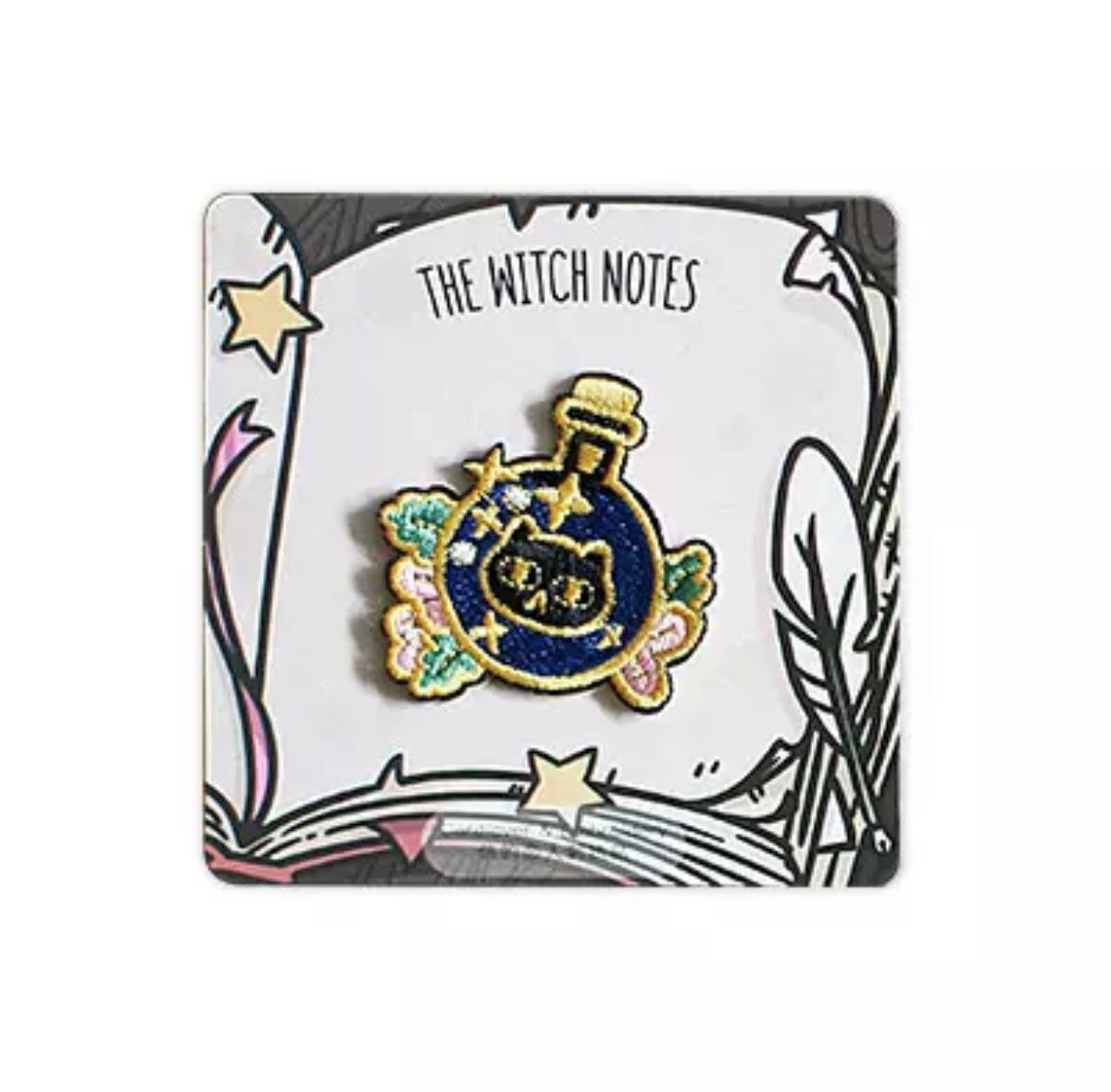 フラスコ猫アップリケ