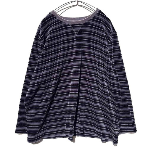 【marsh landing】Vintage Crew Neck Velour Top【2000s-】