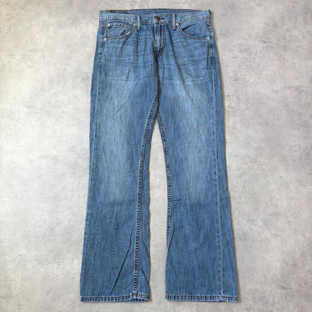 リーバイス527 Levis W33 フレア ブーツ 青 古着 ヒゲ 22225