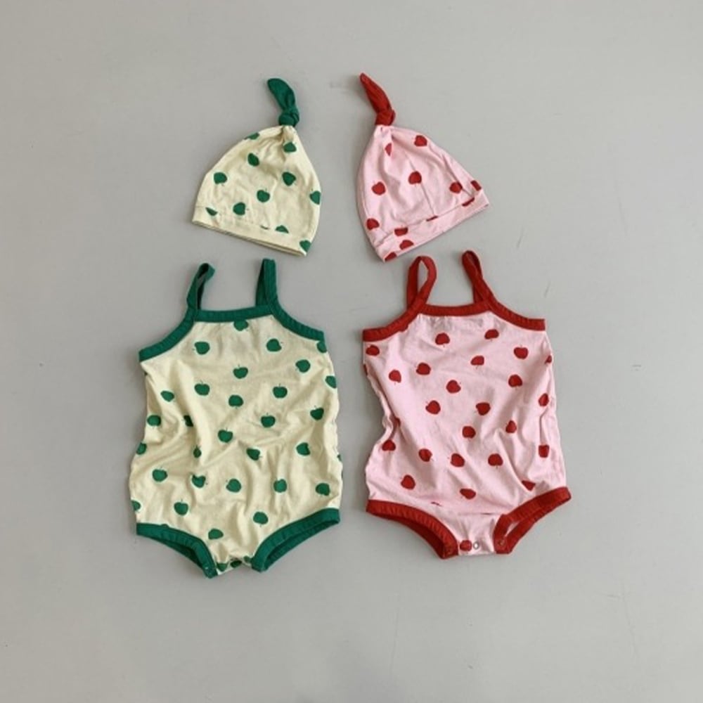 【BABY】夏新作 フルーツ柄ロンパース