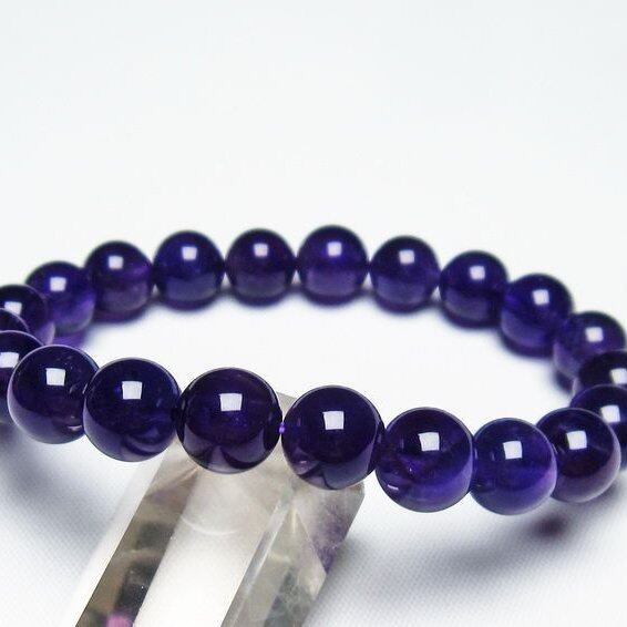 アメジスト ブレスレット 9mm 一点物 メール便可 [M便 1/10] 111-21721
