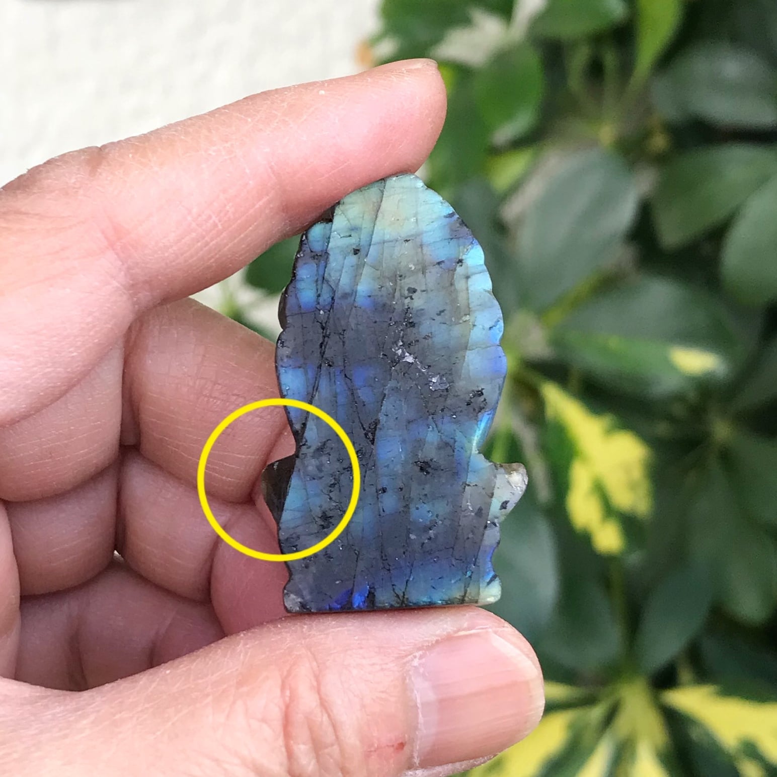 レインボーラブラドライト ラブラドライト ガネーシャ 貫通穴アリ