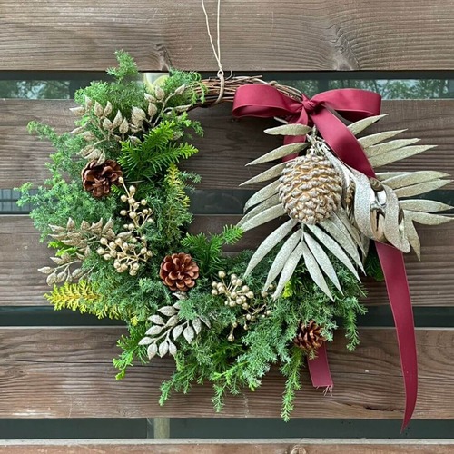 【11月フラワーレッスン】オシャレ感アップのクリスマスリース(fl2025-11-29)