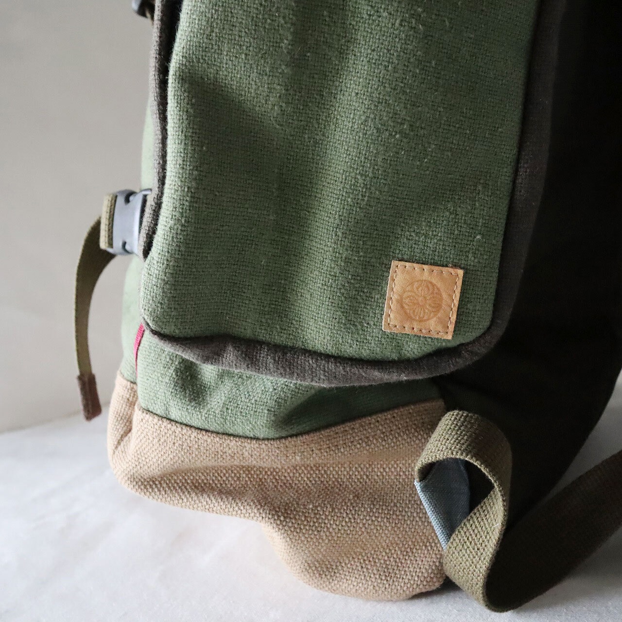 【Deadstock Item】バックパック / Convertible 2WAY Backpack/ グラスグリーン×ベージュキャンバス・ボトム