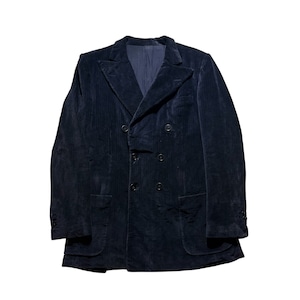 vintage RENOMA navy corduroy double breasted tailored jacket