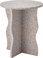 サイドテーブル MAR-10 テーブル ミニテーブル ナイトテーブル インテリア 繊維板 おしゃれ シンプル シック モダン テラゾー柄 リビング ダイニング 寝室 ショップ 店舗 ライトグレー ホワイト