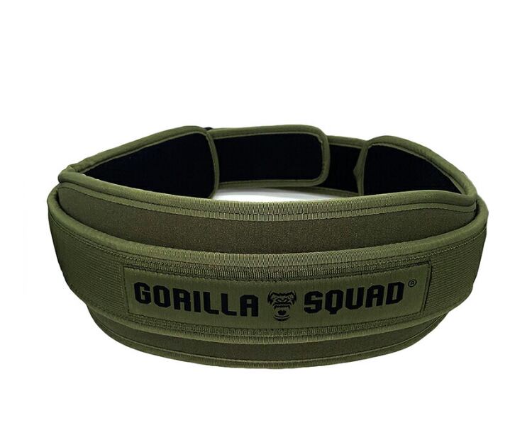 廃番品】ウエイトリフティング ダブルベルト（カーキ／XLサイズ／ロゴ