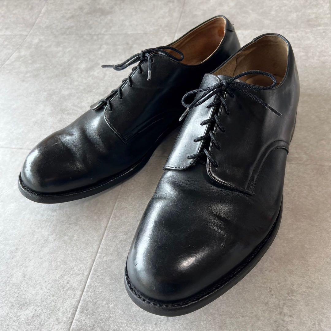 80s USNAVY サービスシューズ アメリカ海軍 8R ミリタリー 革靴 黒 極