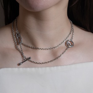 long mantle necklace -oval link-
