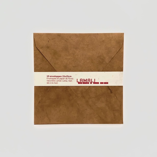 【SALE】 封筒 15x15cm セーブル / 【SALE】 10 Envelopes  15x15cm Sable Lamali