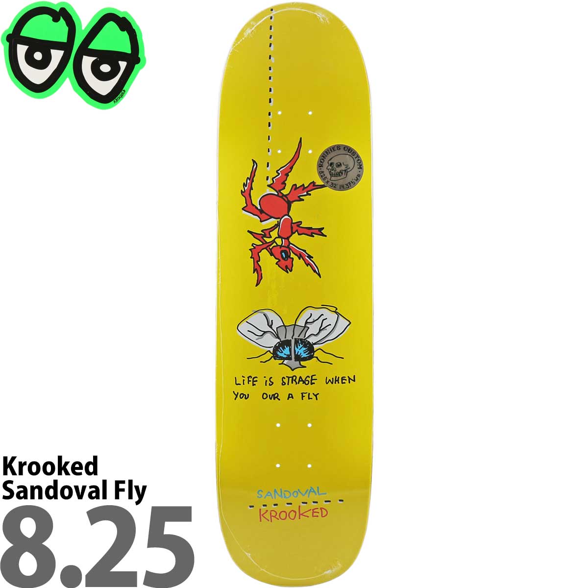 クルキッド 8.25インチ スケボー デッキ Krooked Skateboards Pro ...