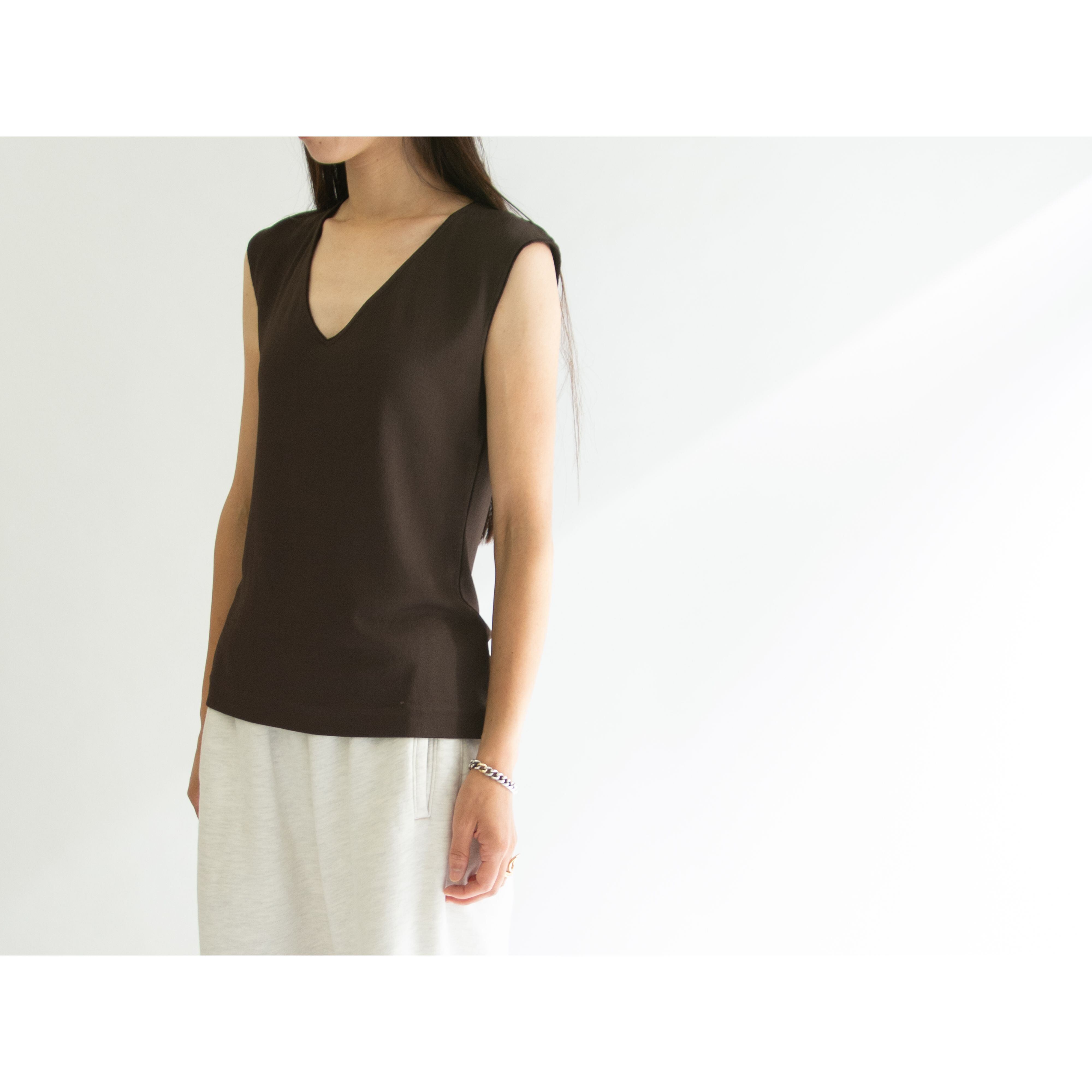 【MISSONI】Made in Italy Viscose-Nylon Sleeveless Tops（ミッソーニ イタリア製 ヴィスコースナイロンノースリーブトップス）