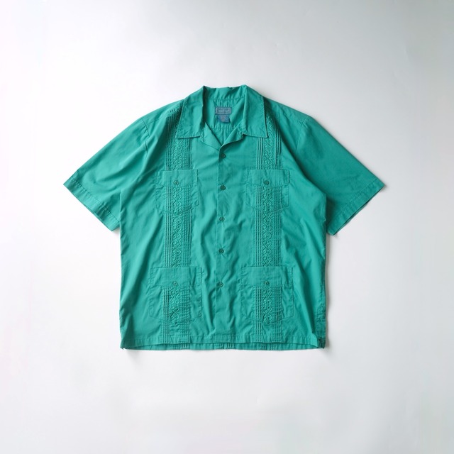 TropiCool】S/S Open-Collar Cuban Shirt Green M | RE:FOUND