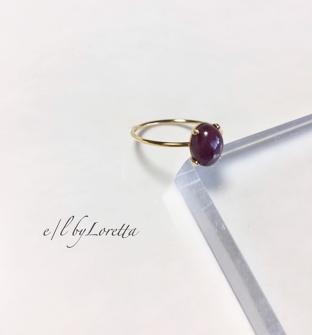 ルビー 14kgf oval ring
