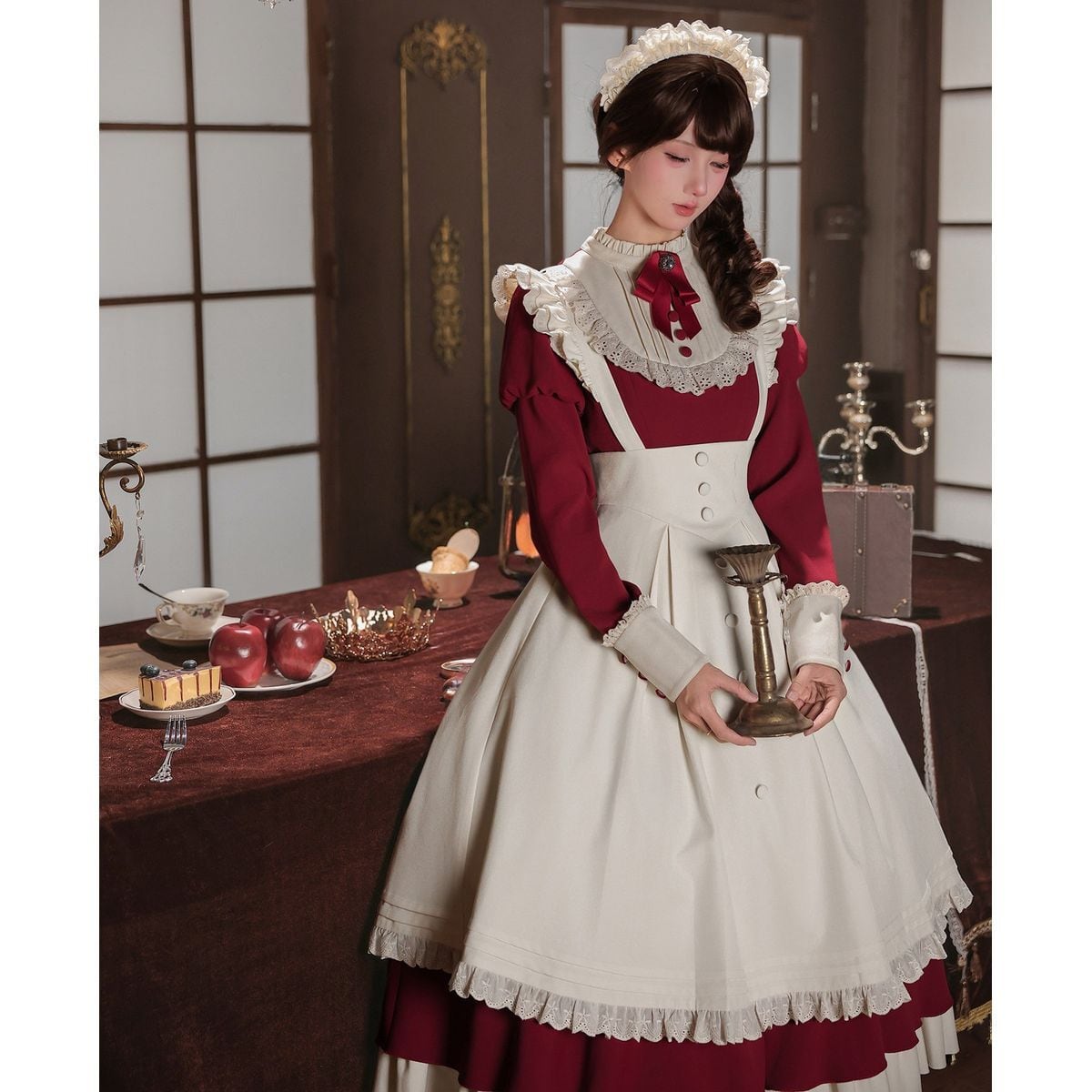 ヴィクトリアンメイドフリルロングワンピース | Maiden's Rêve