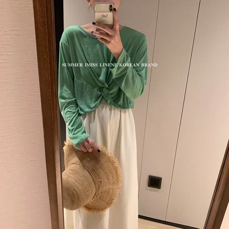 薄手ショートTシャツ サマーソリッド カラー 夏物 ソリッドカラー ビッグFスモールZ韓国64282381126