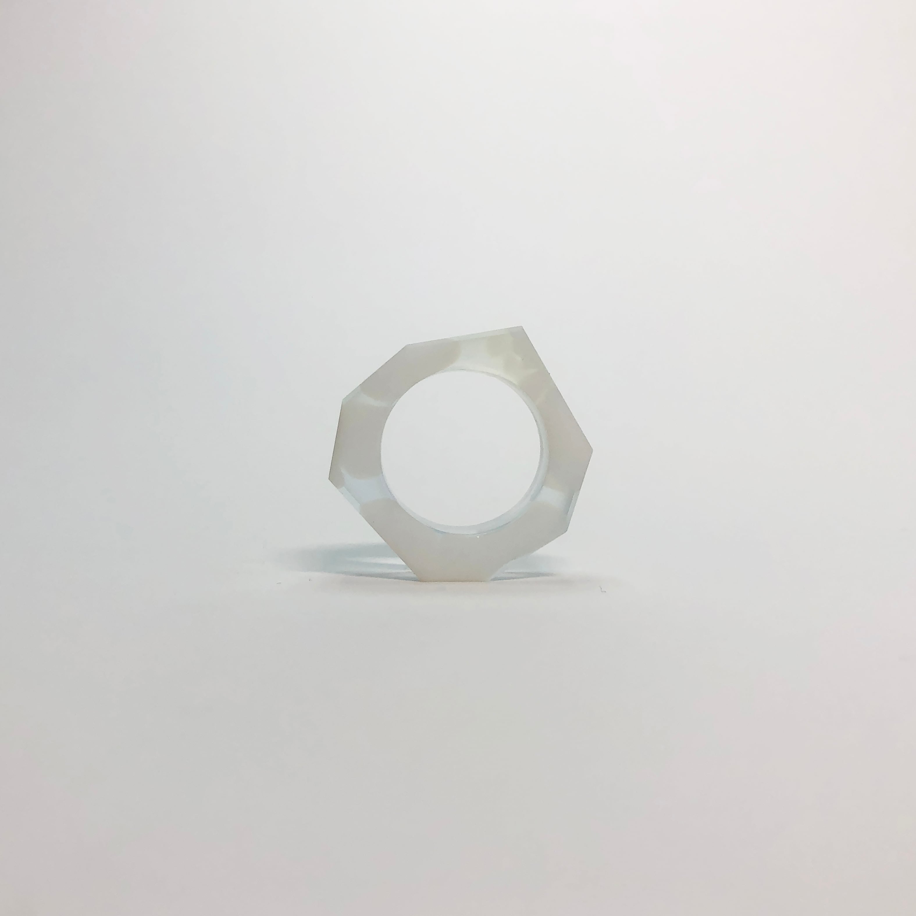 SELF - glass ring - opal 03