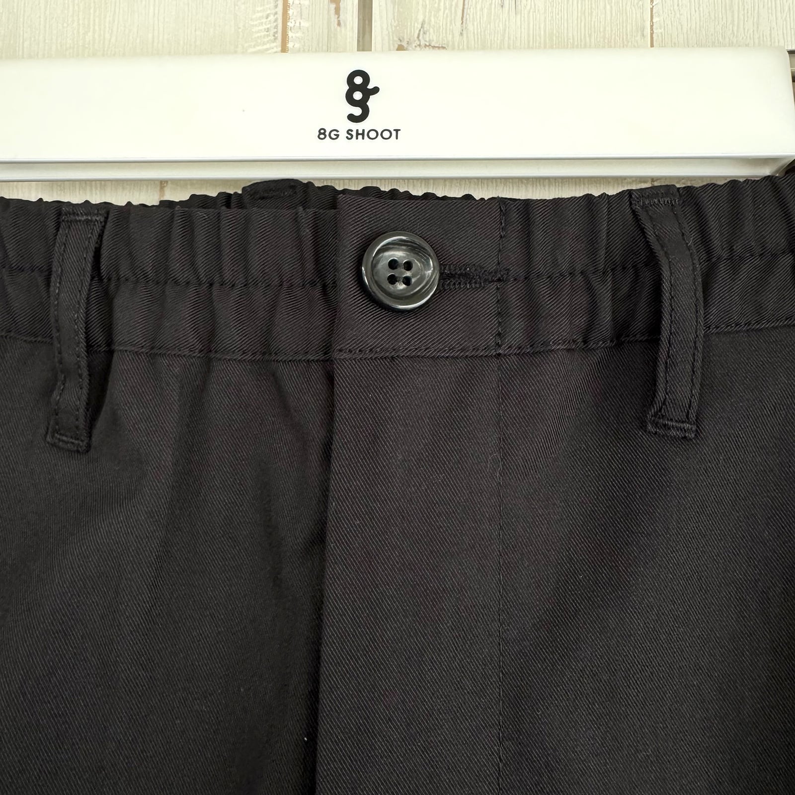 ONE TUCK STRETCH PANTS -BLACK- | 8G SHOOT WEBSTORE