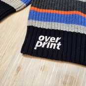 【over print】boader cotton knit