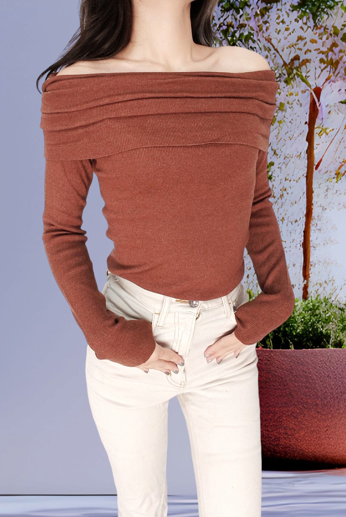 春秋オフショルダー