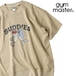 gym master ジムマスター BUDDIES ピグメント加工 ビッグシルエットTシャツ 6.2oz ヴィンテージ風 グラフィックTEE オーバーサイズ メンズ レディース G733788 ベージュ