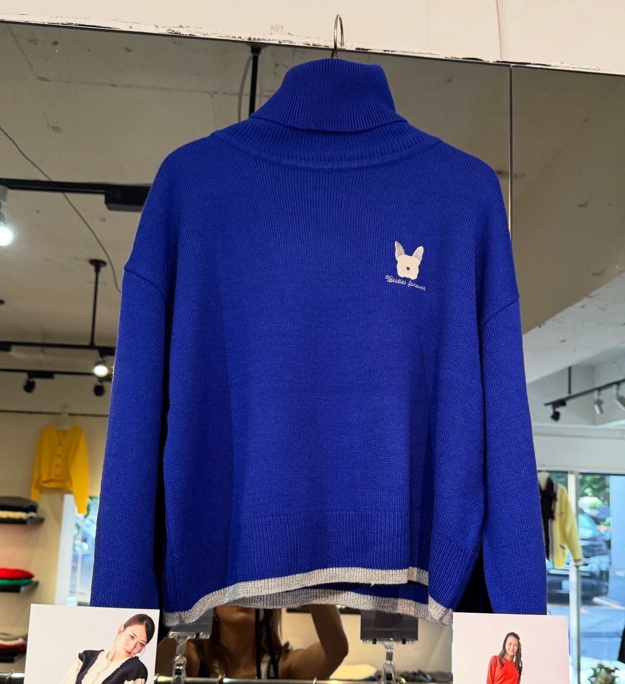 ドスディオサス  dosdiosas ブルドッグ刺繍タートルニット