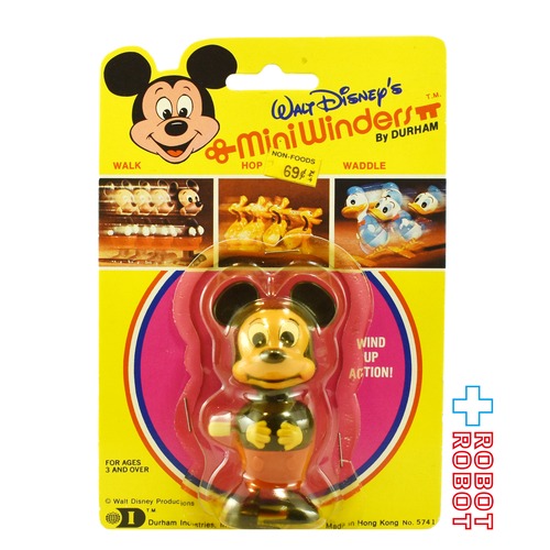 ダルハム社 ディズニー ミッキーマウス・ミニ・ワインダー ウォーキング フィギュア 台紙入