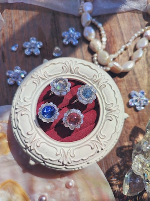 【ROCOCO ART DROP CANDY RING/サファイアブルー、ヴィンテージピンク (XX336) 】