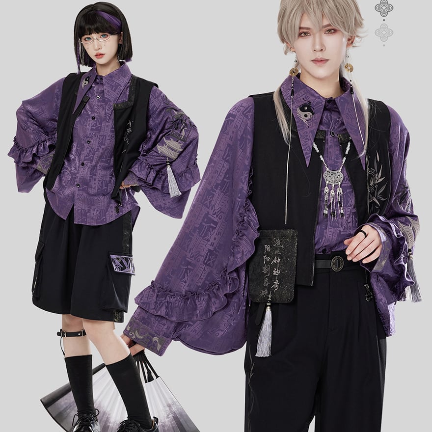 サブカル 服 地雷系 通販 人気No16 チャイナ風服 ベスト タッセル付き