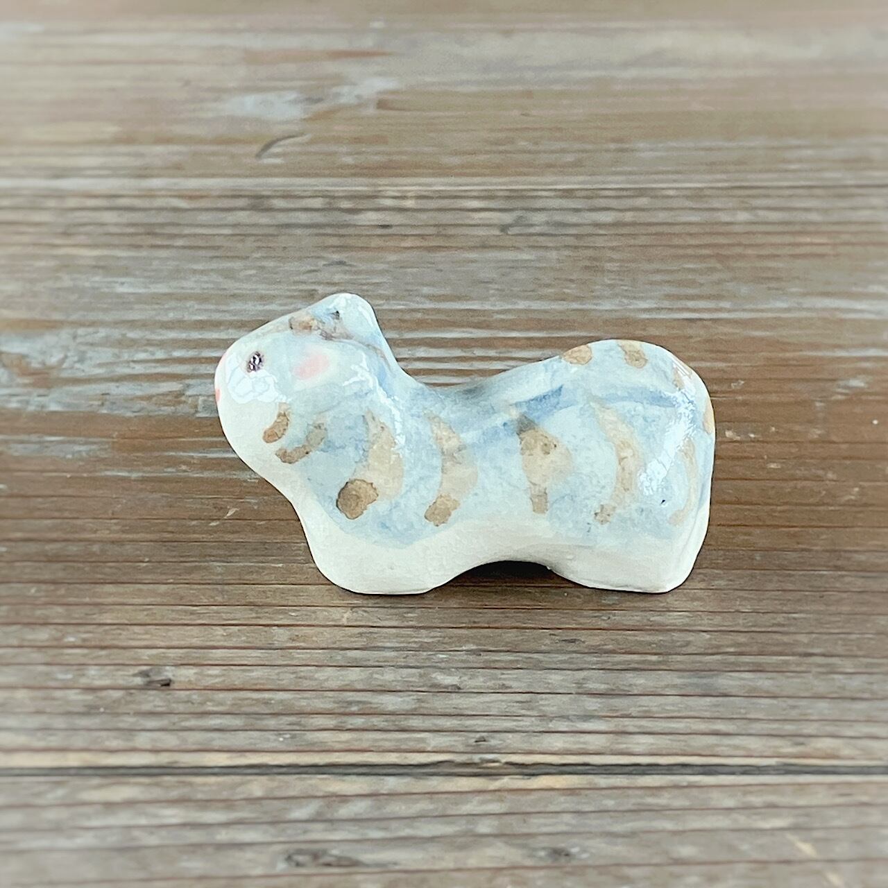 ねこ箸置き（立体）　サバトラ