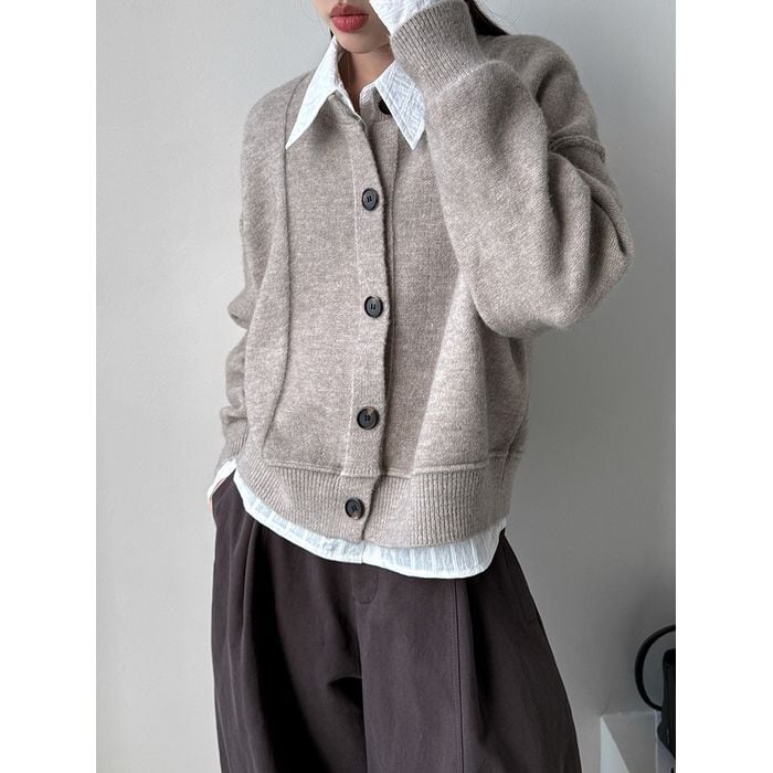 drop shoulder knit cardigan 14808 | abeille