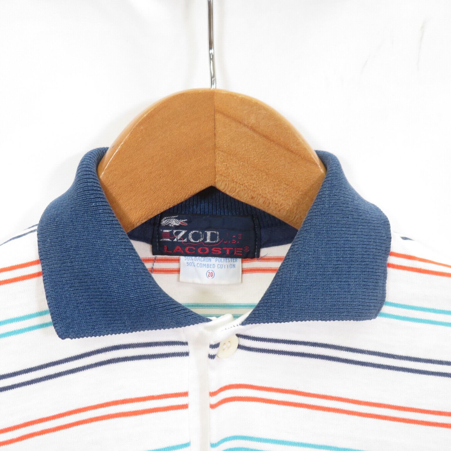 70s IZOD LACOSTE ボーダー ポロシャツ size20/ラコステ 0804 | USED