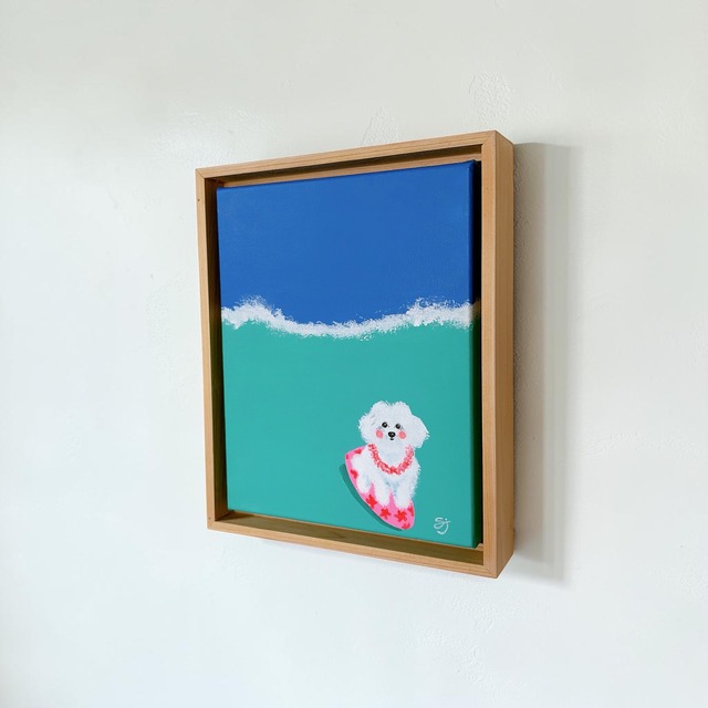 【原画】Bichpoo Surfer / Suzanne Jennerich