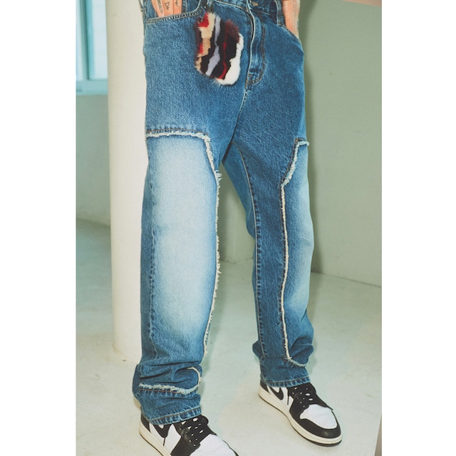 【MISTERCHILD】CUT OUT DENIM (INDIGO)