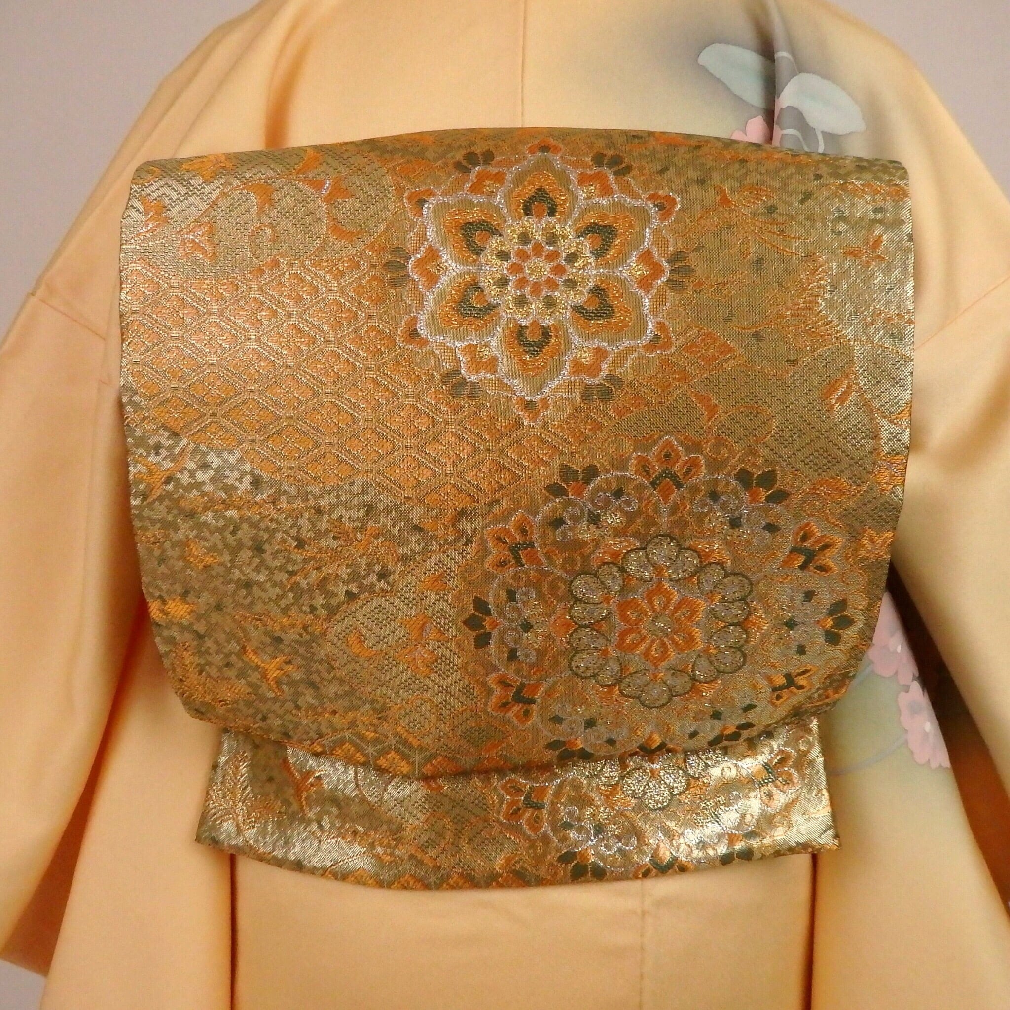 イエロー訪問着965 | リサイクル着物と着物ジャケットLa遇 Used Kimono