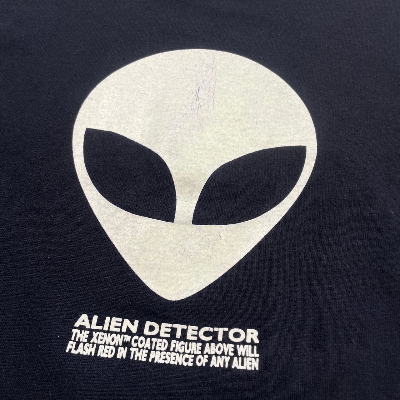 90年代 ALIEN DETECTOR エイリアン 蓄光プリント ロングTシャツ ロンT 