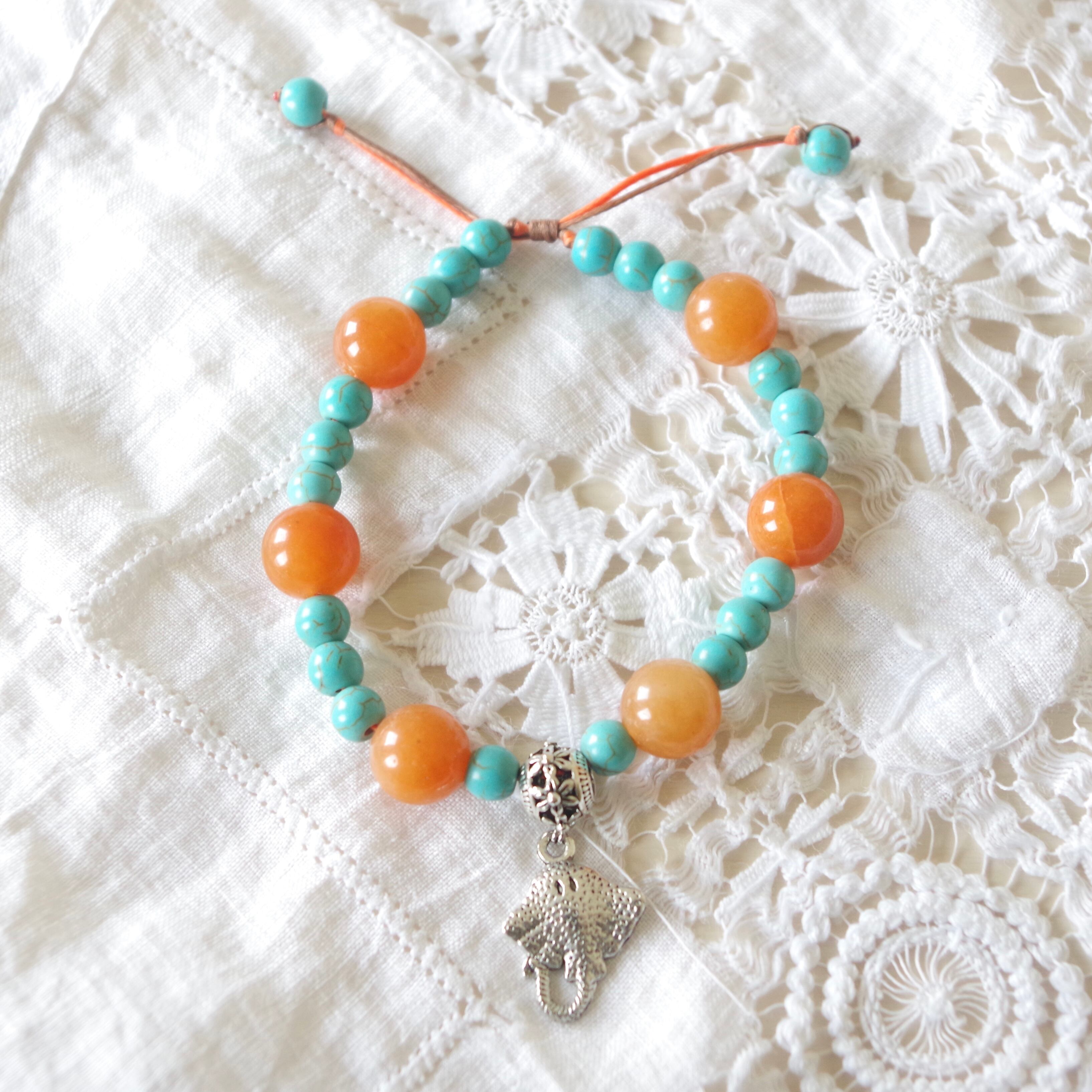 Natural Bracelet │ 天然石のブレスレット〈Sunset Wave〉