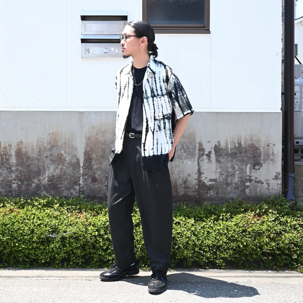 KUON / Arimatsu Shibori Camp Collar Shirt