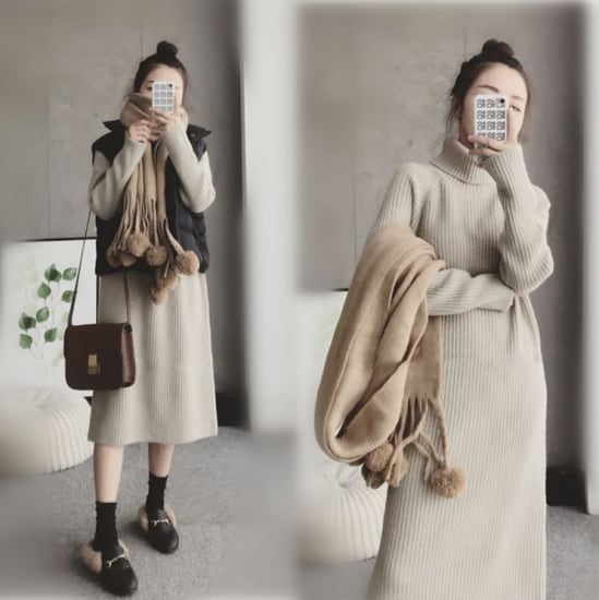 ニットワンピース ニットワンピ レディース ドレープデザイン