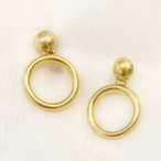 "Monet" vintage pierce gold-2circle