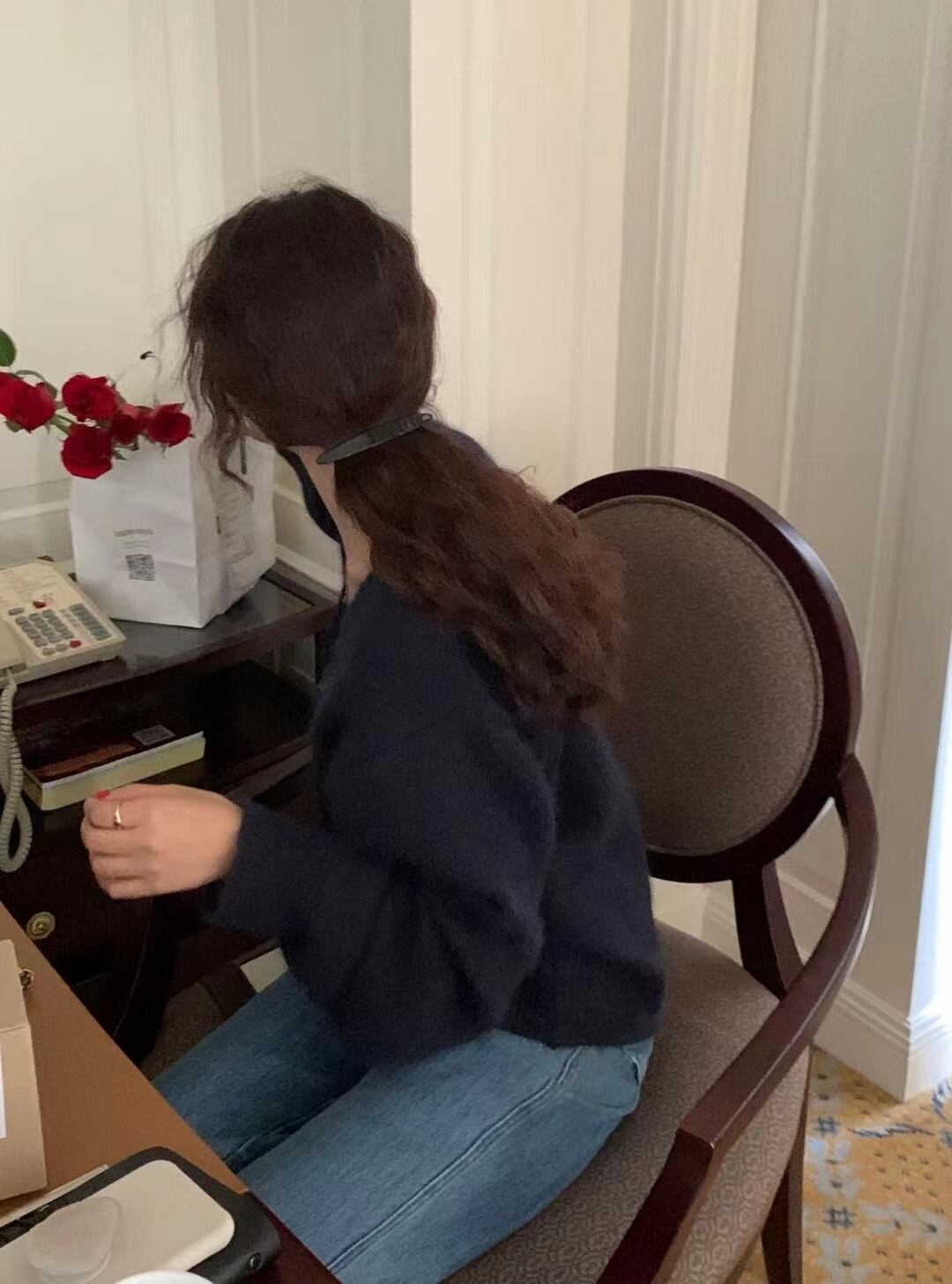 シャギーニットカーデ　AJ2205-508