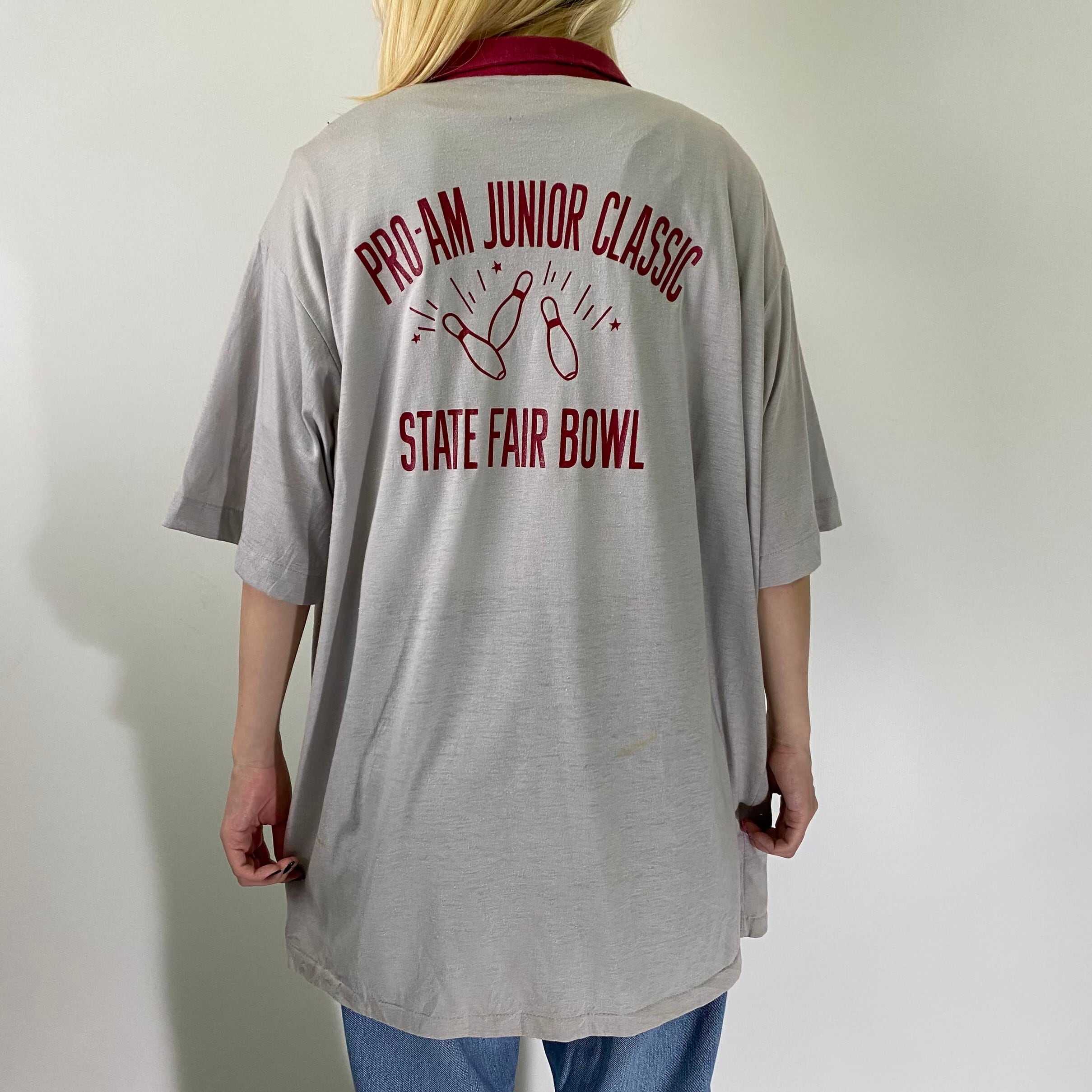 80年代 USA製 king Louie キングルイ バックプリント ボーリングシャツ