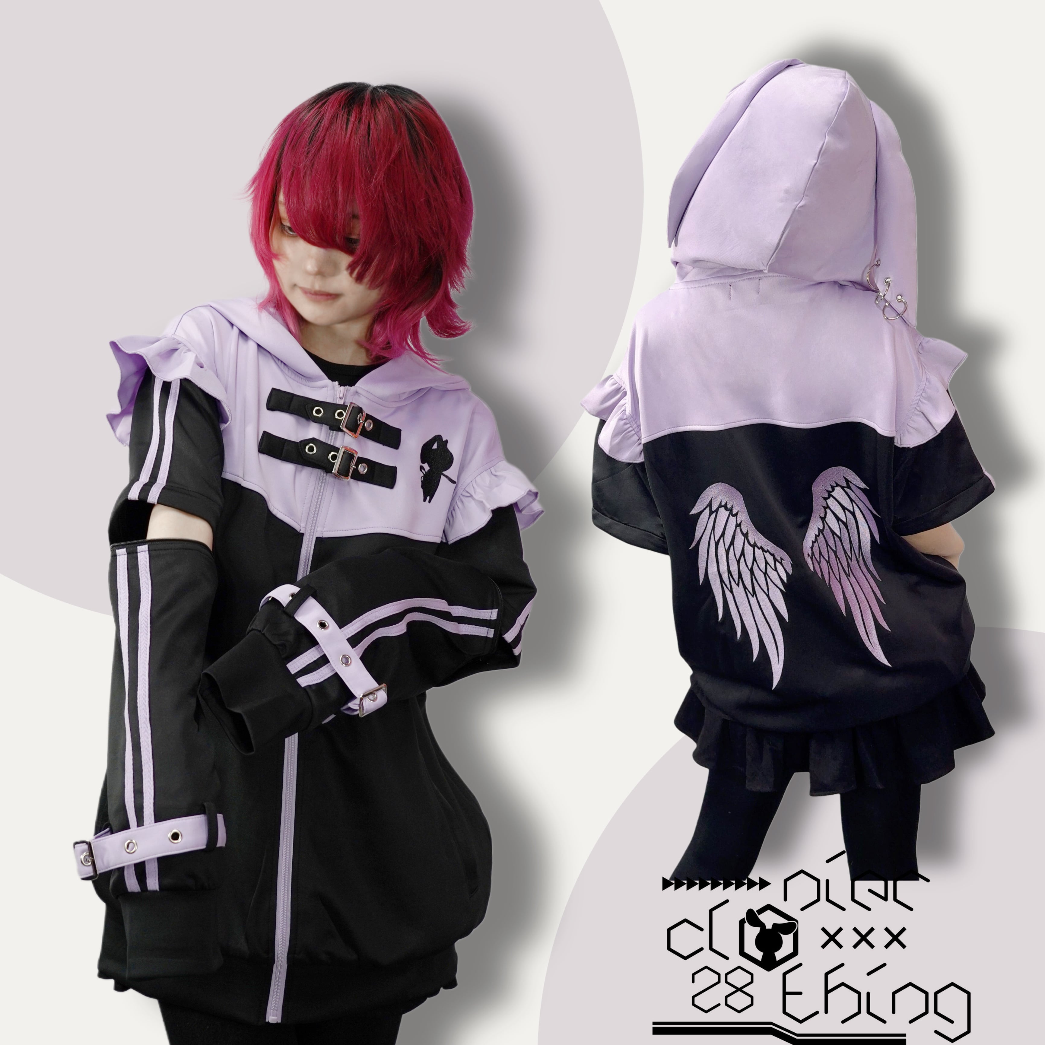 バレンタインプレゼント》うさ耳付きSIDE LINE 3WAY ZIP OUTER