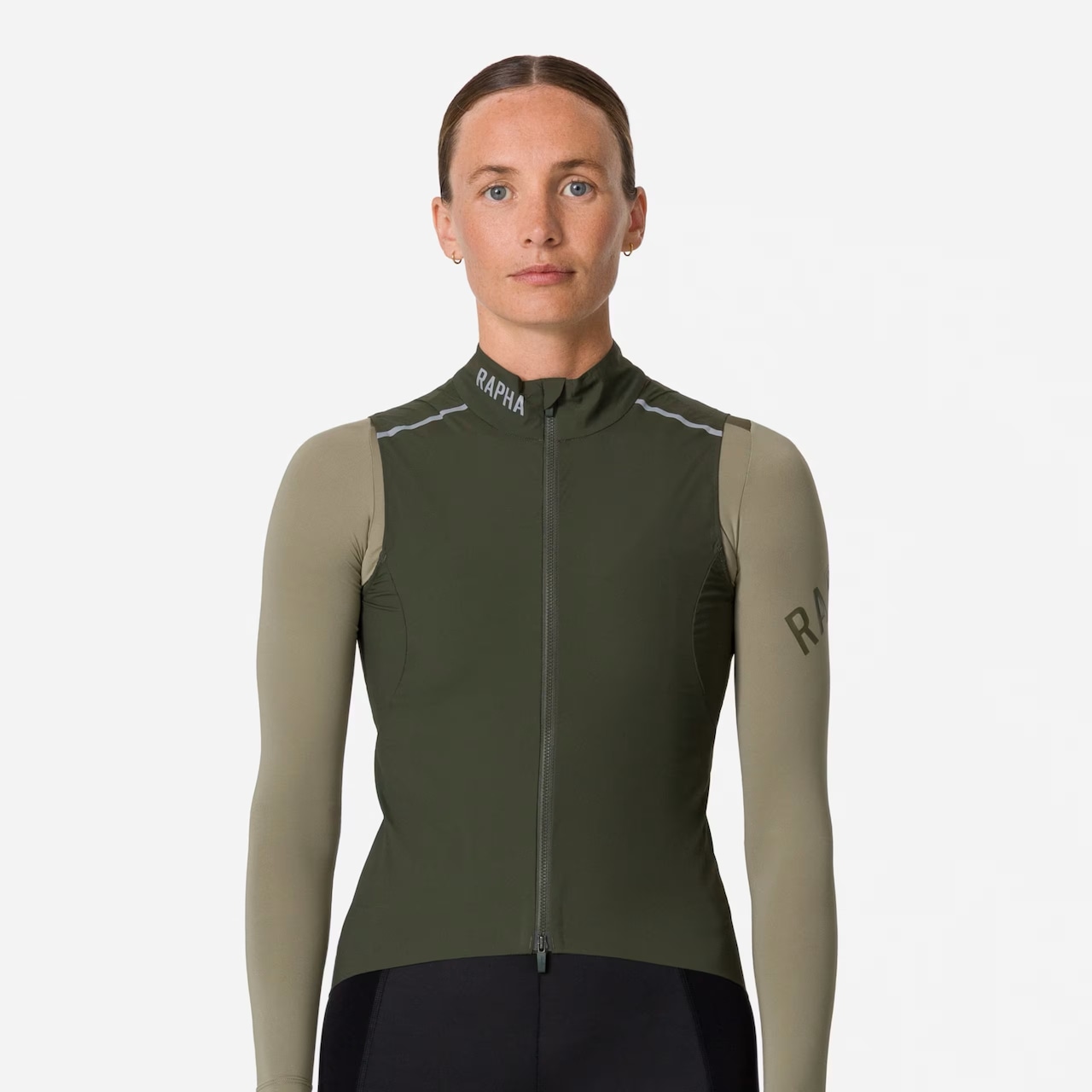 WOMNE'S PRO TEAM GILET DARK GREEN/WHITE