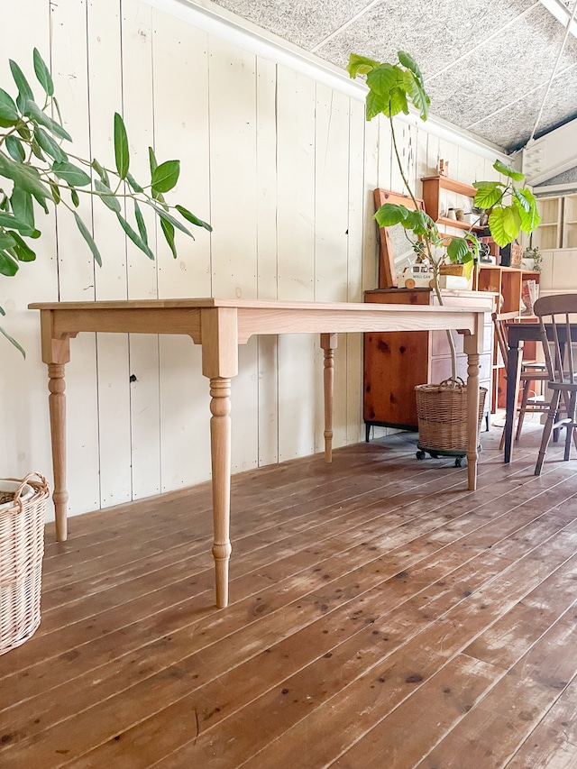 総オーク材ターンドレッグカウンターテーブル “スリム”(アンティーク調ろくろ足カウンターテーブル) W1400〜2400 4〜8人掛け