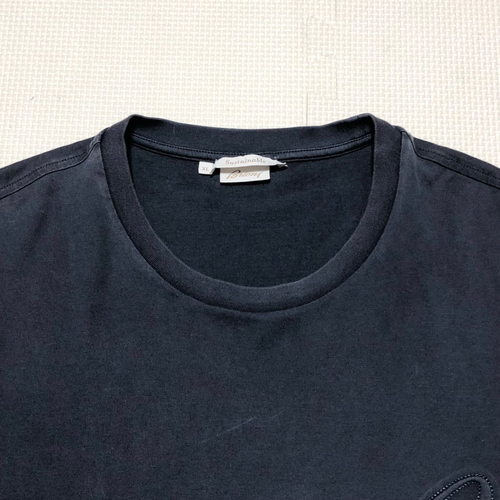 □稀少XLサイズ□Brioni ブリオーニ 半袖Tシャツ ワンポイントロゴ XL