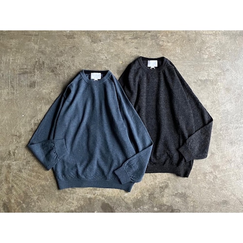 STILL BY HAND(スティル バイ ハンド) Alpaca Wool Saddle Shoulder Crew Neck Sweater